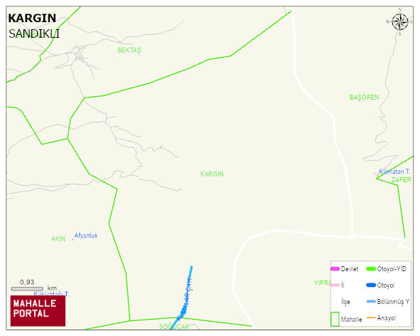 KARGIN Köyü Haritası | Mahalle ve Köy Sınırı