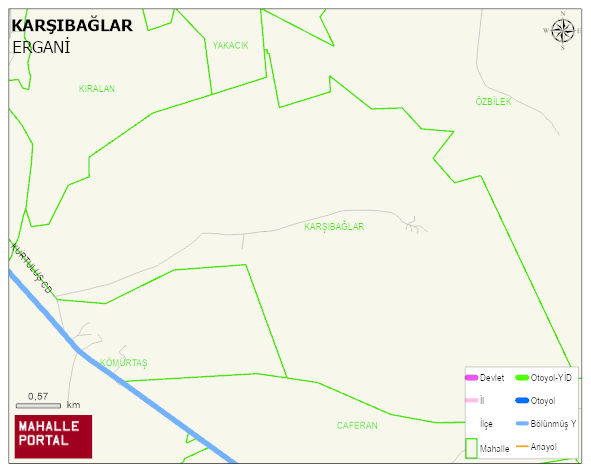 KARŞIBAĞLAR Mahallesi Haritası | Dağlar, Ovalar ve Akarsu Bilgileri