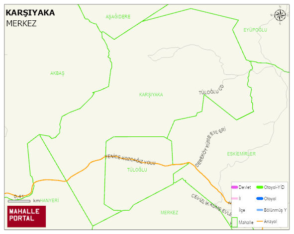 KARŞIYAKA Köyü Haritası | Coğrafi Yapı ve Detaylı Haritası