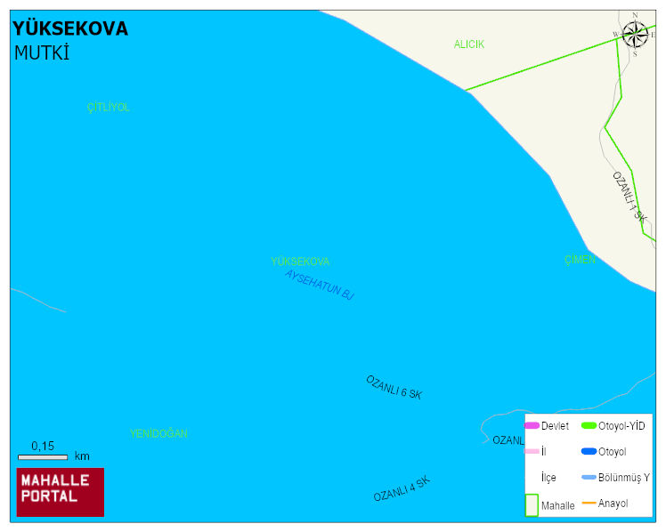 KAVAKBAŞI BELDESİ YÜKSEKOVA Mahallesi Haritası | Yükselti ve Doğa Özellikleri