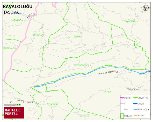 KAVALOLUĞU Köyü Haritası | Mahalle ve Köy Sınırı