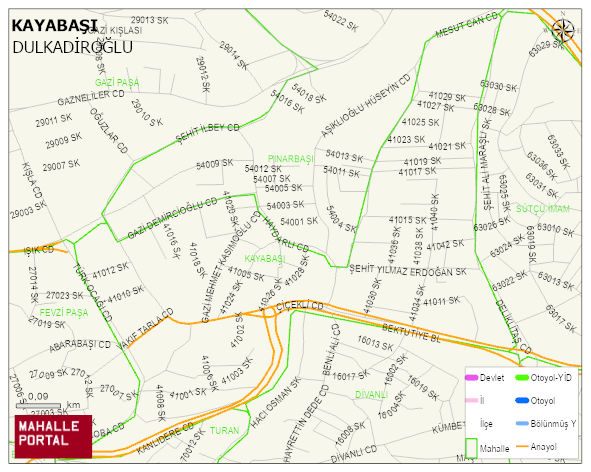 KAYABAŞI Mahallesi Haritası | Mahalle ve Köy Sınırı
