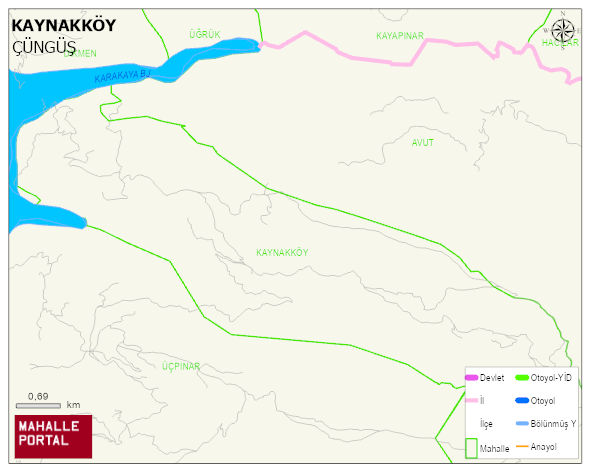 KAYNAKKÖY Mahallesi Haritası | Yükselti ve Doğa Özellikleri