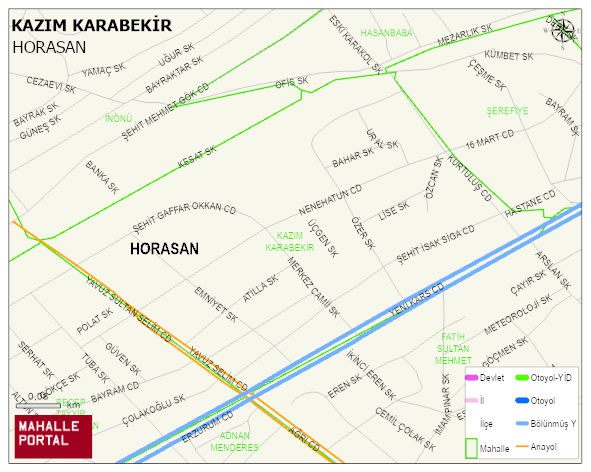 KAZIM KARABEKİR Mahallesi Haritası | Mahalle ve Köy Sınırı