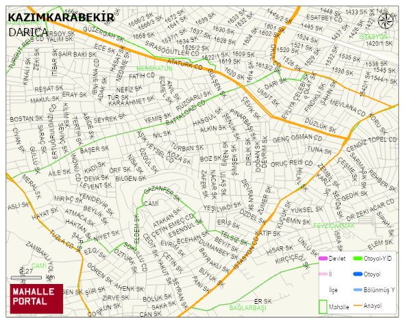 KAZIMKARABEKİR Mahallesi Haritası | Sayısal Bölge Görünümü