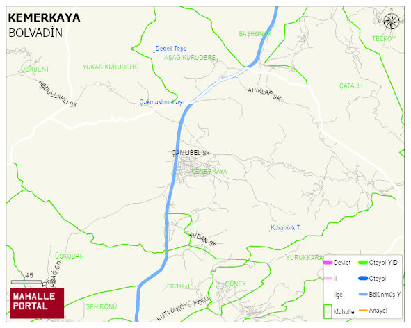 KEMERKAYA Köyü Haritası | Detaylı Köy ve Mahalle Görünümü