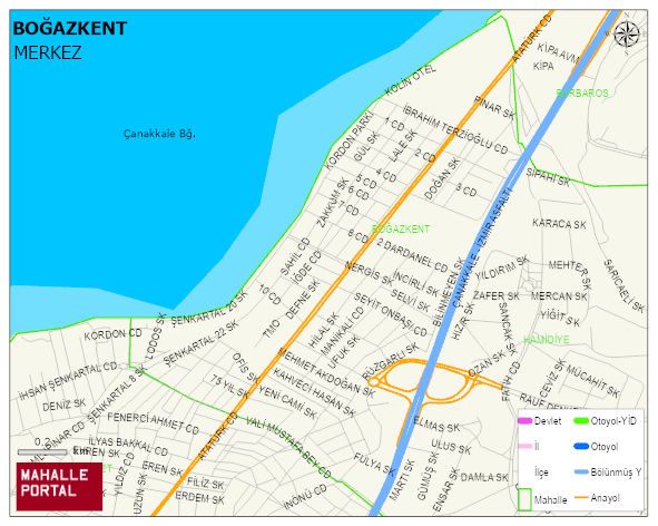 KEPEZ BELDESİ BOĞAZKENT Mahallesi Haritası | Mahalle Sokak Haritası