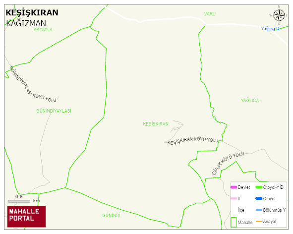 KEŞİŞKIRAN Köyü Haritası | İnteraktif Köy ve Mahalle Sınırları