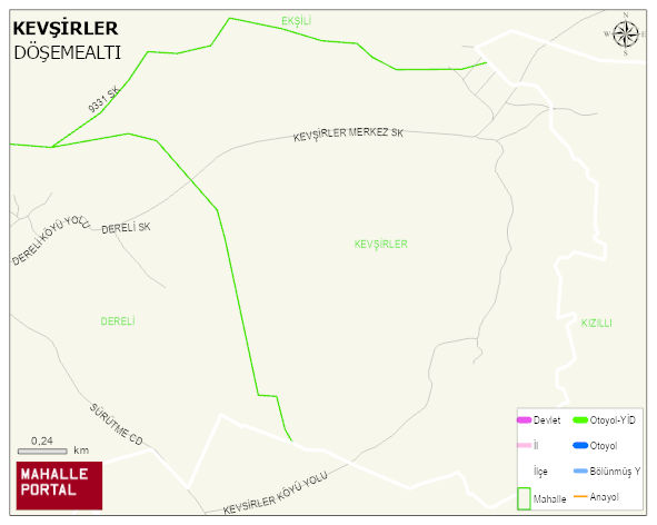 KEVŞİRLER Mahallesi Haritası | Detaylı Köy ve Mahalle Görünümü