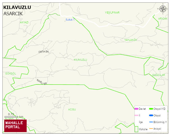 KILAVUZLU Mahallesi Haritası | Detaylı Köy ve Mahalle Görünümü