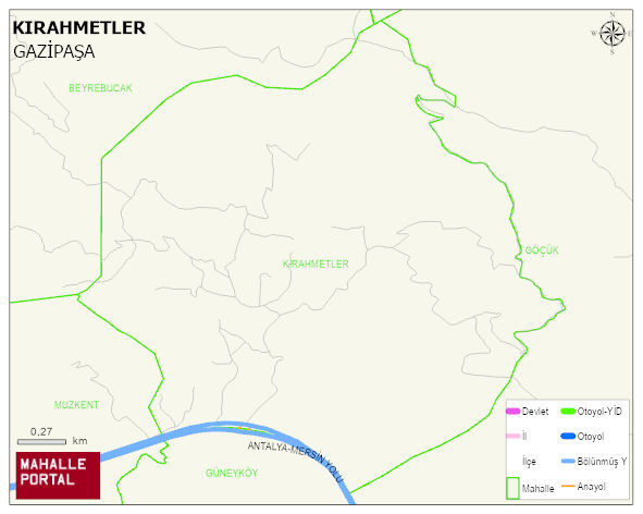 KIRAHMETLER Mahallesi Haritası | Sayısal Bölge Görünümü