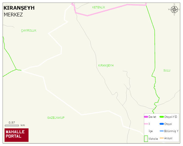 KIRANŞEYH Köyü Haritası | Coğrafi Yapı ve Detaylı Haritası