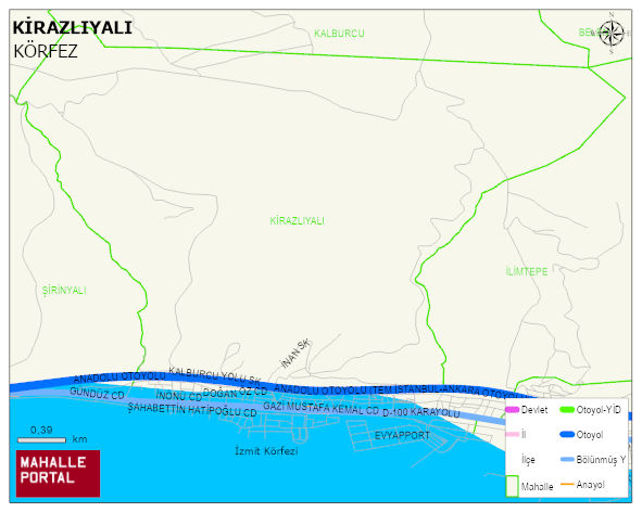 KİRAZLIYALI Mahallesi Haritası | Mahalle ve Köy Sınırı