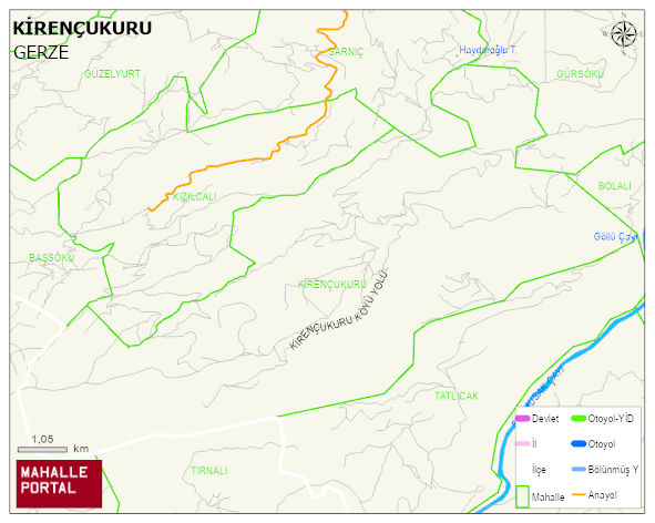 KİRENÇUKURU Köyü Haritası | İnteraktif Köy ve Mahalle Sınırları