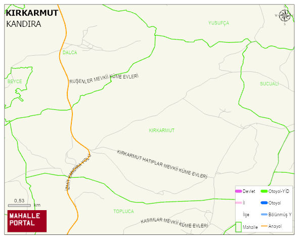 KIRKARMUT Mahallesi Haritası | İnteraktif Köy ve Mahalle Sınırları