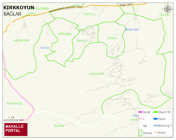 KIRKKOYUN Mahallesi Haritası | Mahalle ve Köy Sınırı