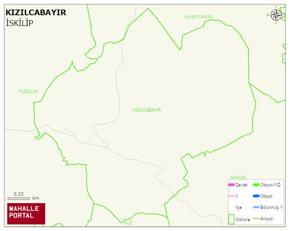 KIZILCABAYIR Köyü Haritası | Detaylı Köy ve Mahalle Görünümü