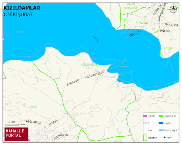 KIZILDAMLAR Mahallesi Haritası | Uydu Görüntüsü ve Harita Detayları
