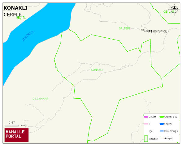 KONAKLI Mahallesi Haritası | Mahalle ve Köy Sınırı