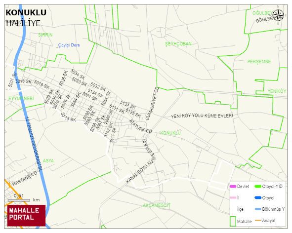 KONUKLU Mahallesi Haritası | İnteraktif Köy ve Mahalle Sınırları