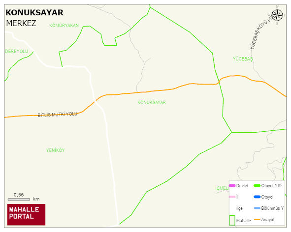 KONUKSAYAR Köyü Haritası | Güncel Mahalle ve Köy Haritası