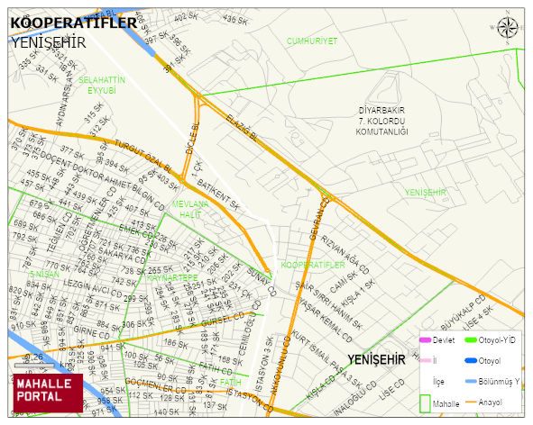 KOOPERATİFLER Mahallesi Haritası | Mahalle ve Köy Sınırı