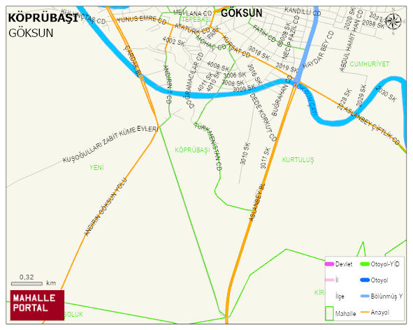 KÖPRÜBAŞI Mahallesi Haritası | Coğrafi Yapı ve Detaylı Haritası