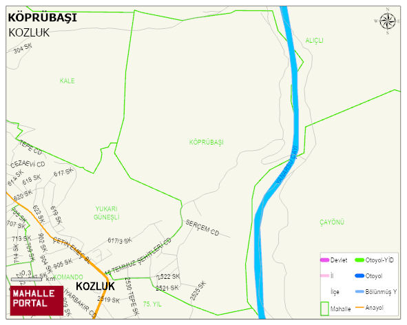 KÖPRÜBAŞI Mahallesi Haritası | Yükselti ve Doğa Özellikleri