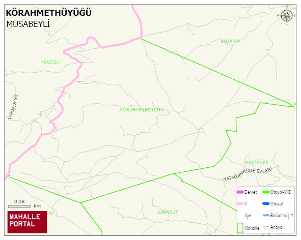 KÖRAHMETHÜYÜĞÜ Köyü Haritası | Detaylı Köy ve Mahalle Görünümü