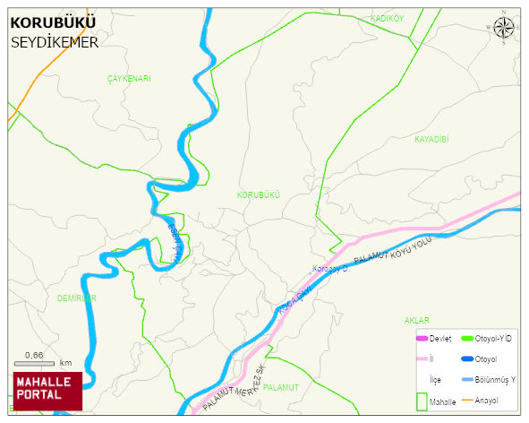 KORUBÜKÜ Mahallesi Haritası | Sayısal Bölge Görünümü