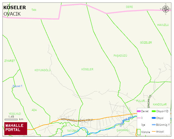 KÖSELER Köyü Haritası | İnteraktif Köy ve Mahalle Sınırları