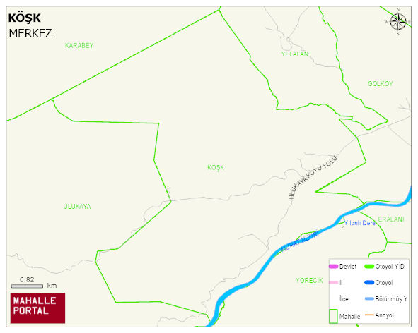 KÖŞK Köyü Haritası | İnteraktif Köy ve Mahalle Sınırları