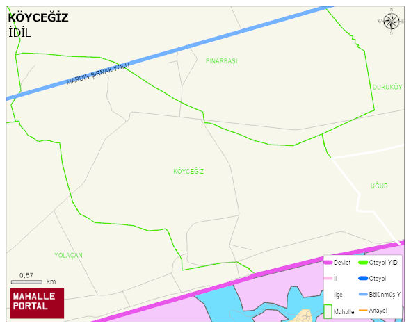 KÖYCEĞİZ Köyü Haritası | Coğrafi Yapı ve Detaylı Haritası