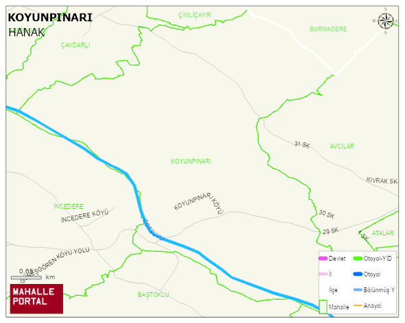 KOYUNPINARI Köyü Haritası | Mahalle ve Köy Sınırı