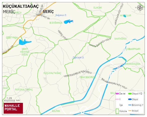 KÜÇÜKALTIAĞAÇ Köyü Haritası | Mahalle ve Köy Sınırı