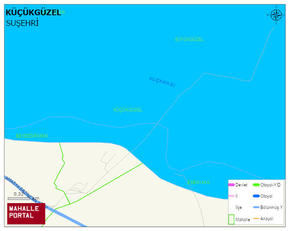 KÜÇÜKGÜZEL Köyü Haritası | Yükselti ve Doğa Özellikleri