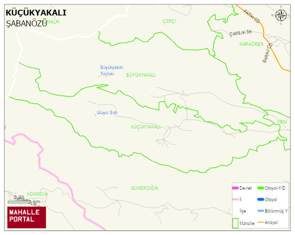 KÜÇÜKYAKALI Köyü Haritası | Güncel Mahalle ve Köy Haritası