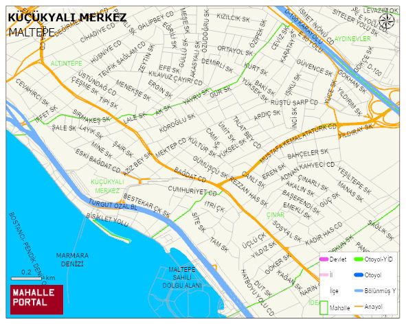 KÜÇÜKYALI MERKEZ Mahallesi Haritası | Detaylı Köy ve Mahalle Görünümü