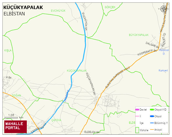 KÜÇÜKYAPALAK Mahallesi Haritası | Dağlar, Ovalar ve Akarsu Bilgileri