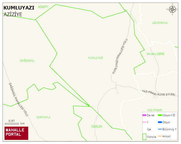 KUMLUYAZI Mahallesi Haritası | Mahalle ve Köy Sınırı