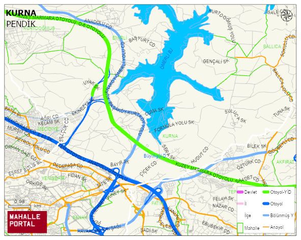 KURNA Mahallesi Haritası | Detaylı Köy ve Mahalle Görünümü