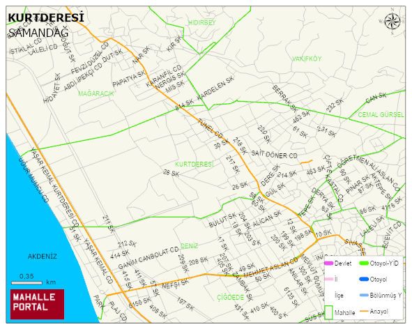 KURTDERESİ Mahallesi Haritası | Mahalle Sokak Haritası