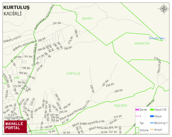 KURTULUŞ Mahallesi Haritası | İnteraktif Köy ve Mahalle Sınırları