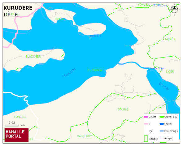 KURUDERE Mahallesi Haritası | Mahalle ve Köy Sınırı