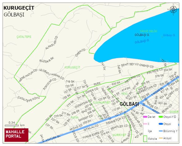 KURUGEÇİT Mahallesi Haritası | Dağlar, Ovalar ve Akarsu Bilgileri