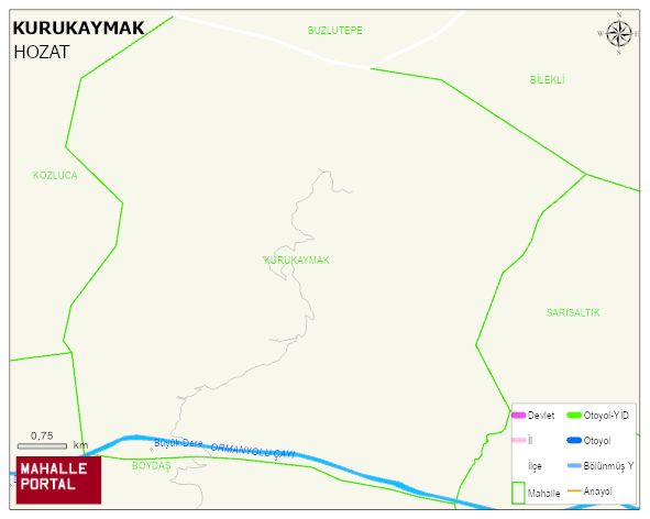 KURUKAYMAK Köyü Haritası | Mahalle Sokak Haritası