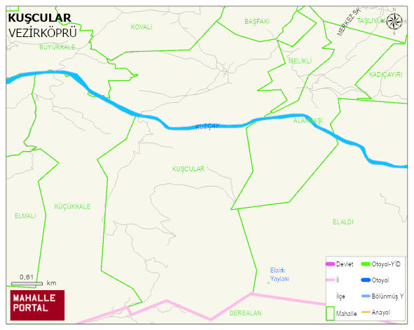 KUŞCULAR Mahallesi Haritası | Yükselti ve Doğa Özellikleri