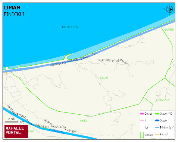 LİMAN Mahallesi Haritası | Mahalle ve Köy Sınırı