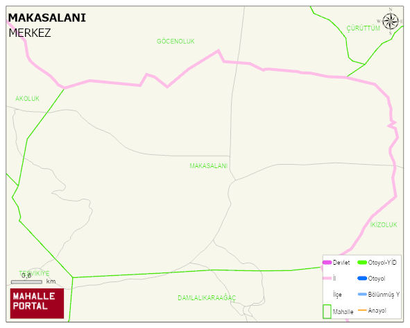 MAKASALANI Köyü Haritası | İnteraktif Köy ve Mahalle Sınırları
