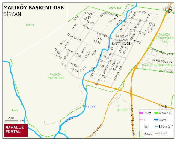 MALIKÖY BAŞKENT OSB Mahallesi Haritası | Dağlar, Ovalar ve Akarsu Bilgileri